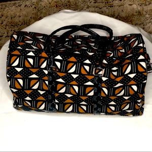 Authentic African fabric duffle bag
